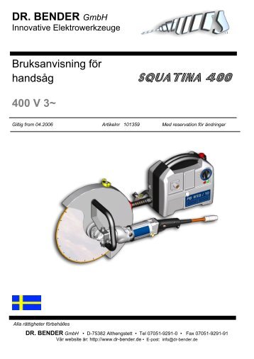 SQUATINA 400 - Dr. Bender GmbH