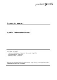 Uitvoering Toekomststrategie Essent - Provincie Drenthe