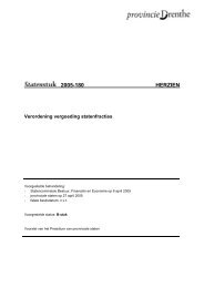 Statenstuk 2005-180, Verordening vergoeding ... - Provincie Drenthe