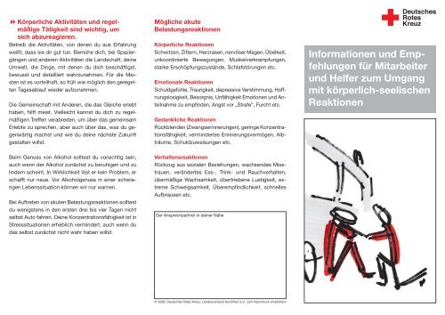 Flyer zur PSU - (DRK), Landesverband Nordrhein e.V.