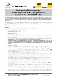 Technische Bestimmungen ADAC-DUNLOP Kart-Youngster-Cup ...