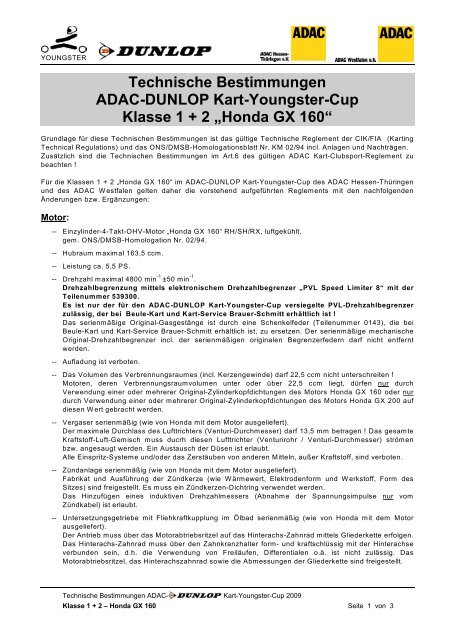 Technische Bestimmungen ADAC-DUNLOP Kart-Youngster-Cup ...