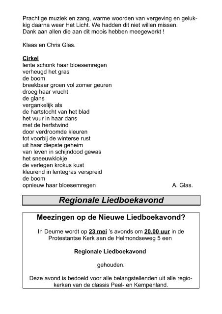 Kerkblad voor de Protestantse - Digitale Stad Eindhoven