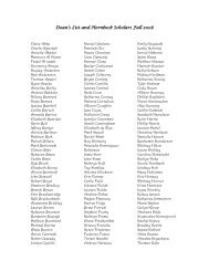 Dean's List and Hornbeck Scholars Fall 2008
