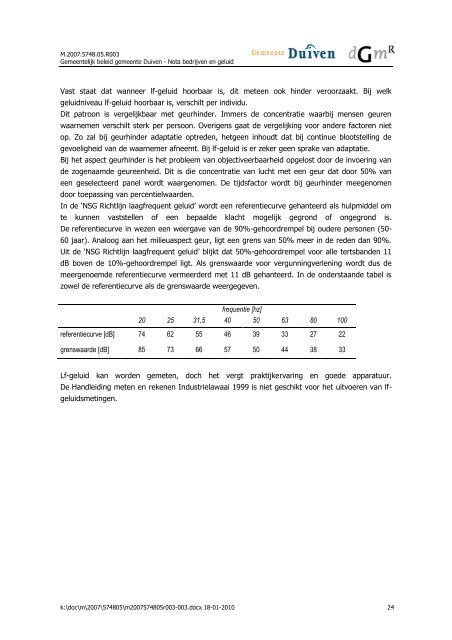 nota bedrijven en geluid (pdf) - Gemeente Duiven