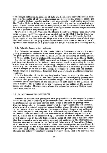 History of Geophysical Research in The Netherlands ... - DWC - KNAW