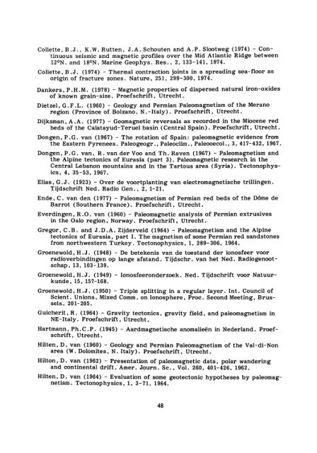 History of Geophysical Research in The Netherlands ... - DWC - KNAW