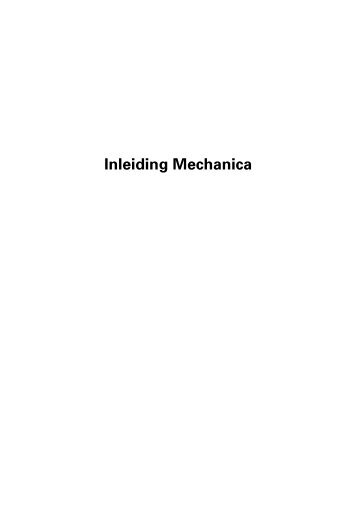 Inleiding Mechanica - E-bookweb.nl