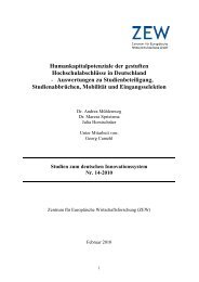 Humankapitalpotenziale der gestuften Hochschulabschlüsse in ...