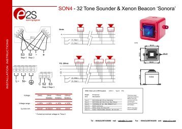 SON4 - 32 Tone Sounder & Xenon Beacon 'Sonora' - E2S