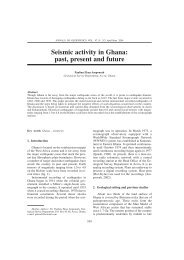 Seismic activity in Ghana - Earth-Prints Repository