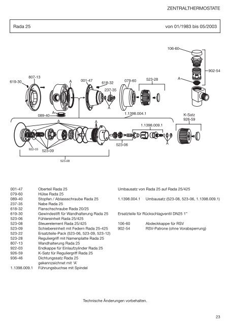 ERSATZTEILkATALog