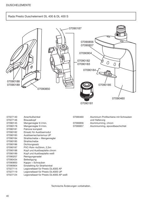 ERSATZTEILkATALog