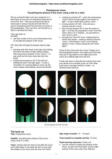 153a. Polystyrene moon Final 130201 - Earth Learning Idea