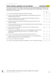 Texte erstellen, gestalten und verarbeiten Checkliste A1 - EB Zürich