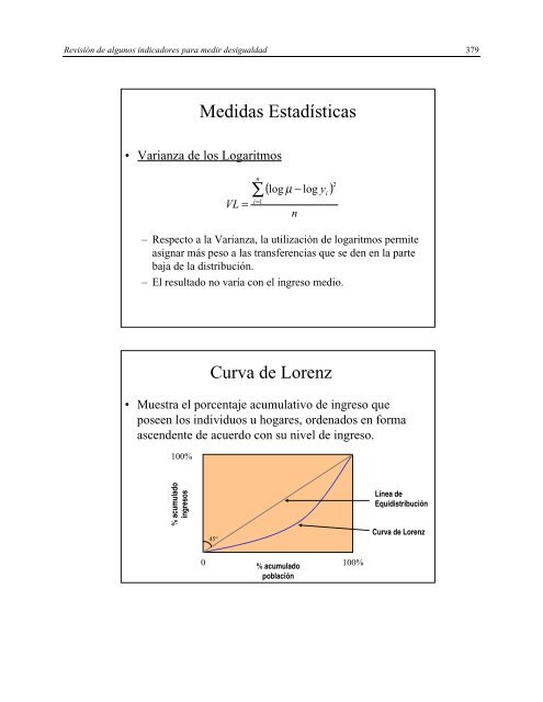 revisión de algunos indicadores para medir la desigualdad - Cepal