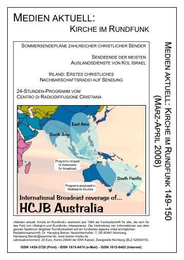 MEDIEN AKTUELL: KIRCHE IM RUNDFUNK APRIL 2008 - Asamnet