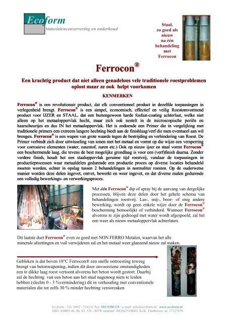 Ferrocon - Eco-logisch