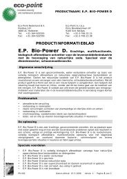 PRODUCTINFORMATIEBLAD EP Bio-Power D ... - Eco-logisch