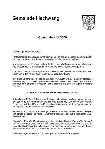 Gemeinde Illschwang Gemeindebrief 2006