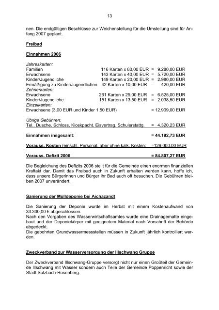 Gemeinde Illschwang Gemeindebrief 2006