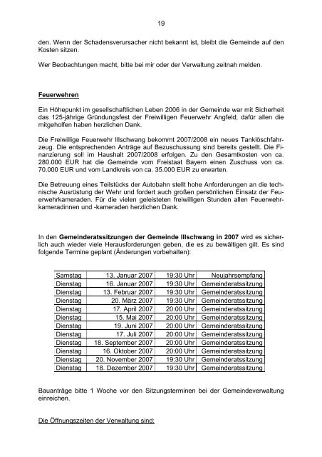 Gemeinde Illschwang Gemeindebrief 2006