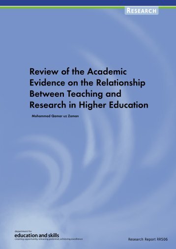 Review of the Academic Evidence on the Relationship Between ...