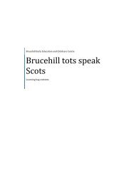 Brucehill tots speak Scots - Education Scotland