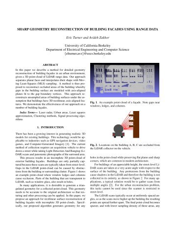 SHARP GEOMETRY RECONSTRUCTION OF BUILDING FACADES ...