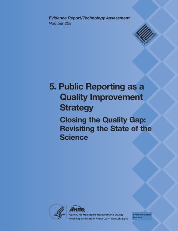 5. Public Reporting as a Quality Improvement Strategy