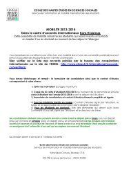 dossier_candidature hors Erasmus 2013-14 - EHESS