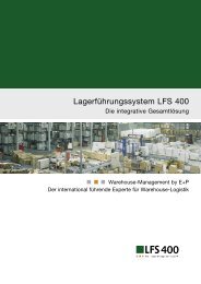 Lagerführungssystem LFS 400 - Ehrhardt + Partner