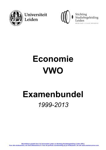 Economie VWO Examenbundel - Alleexamens.nl - Universiteit Leiden