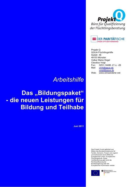 „Bildungspaket“ - die neuen Leistungen für Bildung und Teilhabe