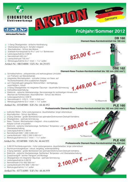 823,00 € 1.449,00 € 1.590,00 € 2.100,00 € - Eisen-Fischer GmbH