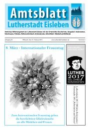 8. März - Internationaler Frauentag - Lutherstadt Eisleben