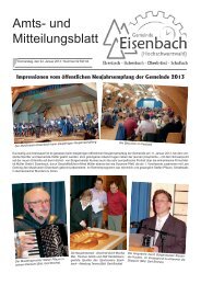 Redaktioneller Teil - Gemeinde Eisenbach