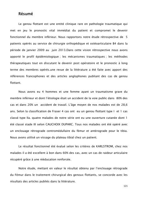 Répartition de nos patients selon le sexe - Faculté de Médecine et ...