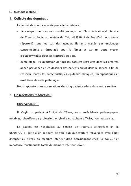 Répartition de nos patients selon le sexe - Faculté de Médecine et ...