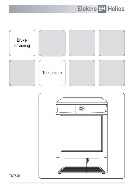 Bruks- anvisning Torktumlare - Electrolux