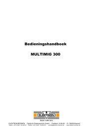 Bedieningshandboek MULTIMIG 300 - ELEKTRON Bremen GmbH