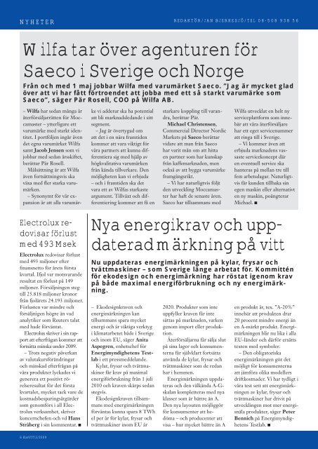 TIDNING FÖR eL- & vITvaRubRaNSCHeN - Elektronikbranschen