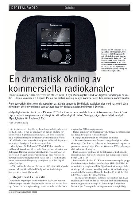 8/2010 3D-videokamera för konsument - Elektronikbranschen