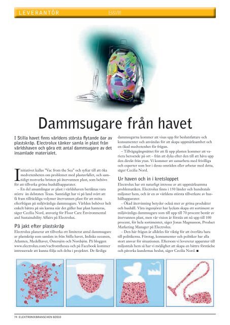 8/2010 3D-videokamera för konsument - Elektronikbranschen