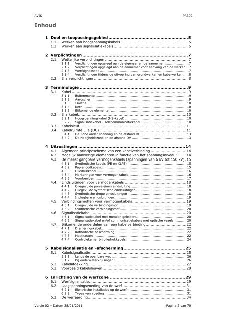 Algemene Veiligheidsinstructies Kabels - Elia