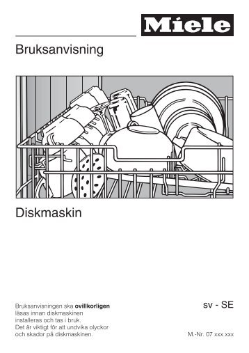 Bruksanvisning Diskmaskin - Elon