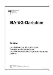 BAföG - Darlehen - Elterngeld