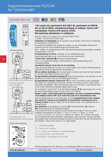 Trappenlichtautomaten en nalooprelais - Eltako