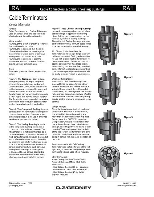 Cable Terminators and Conduit Sealing Bushings - Emerson ...