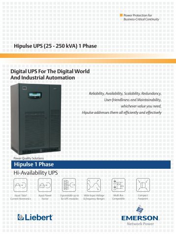 Hipulse Datasheet - Emerson Network Power